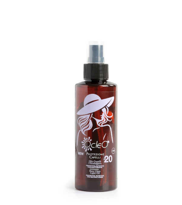 OLIO CAPELLI ULTRALEGGERO PROTETTIVO - NUTRITIVO – SPF 20 Spray – 150 ML Ocleò