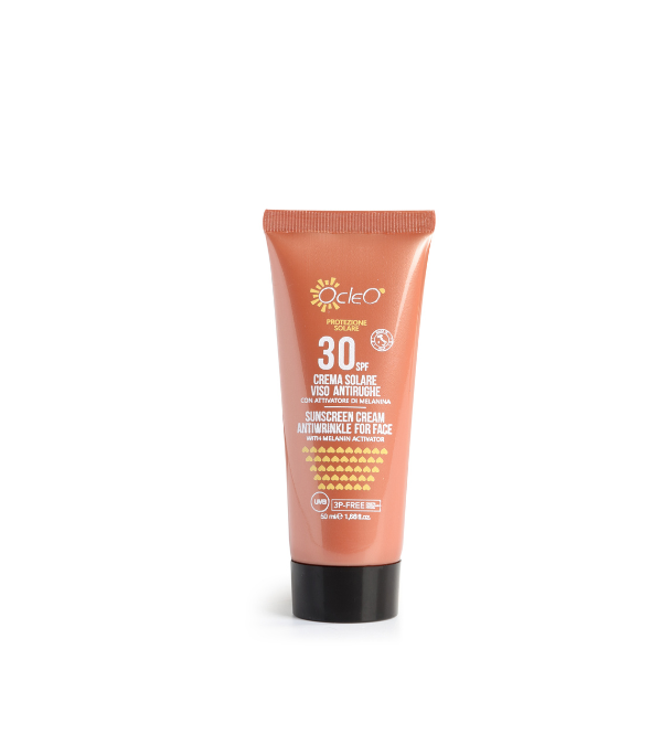 CREMA SOLARE VISO ANTIRUGHE SPF 30  Ocleò ml 150